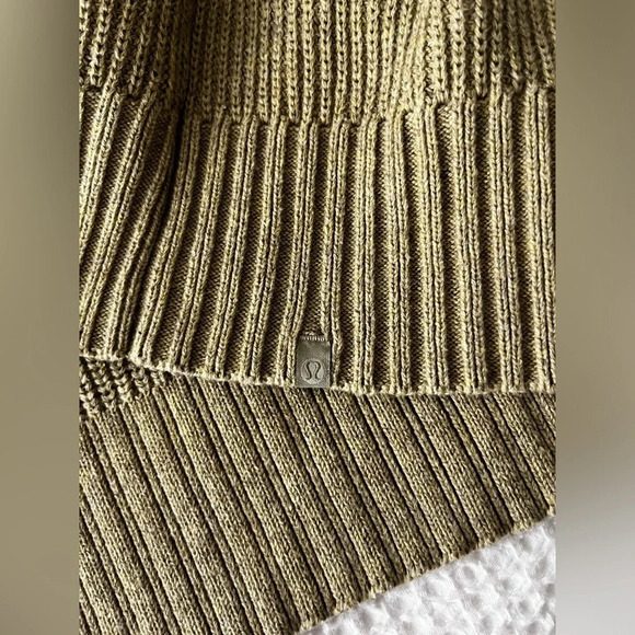 Lululemon Cotton Knit Textured Wrap Rosemary Green Size 6 - Picture 8 of 8